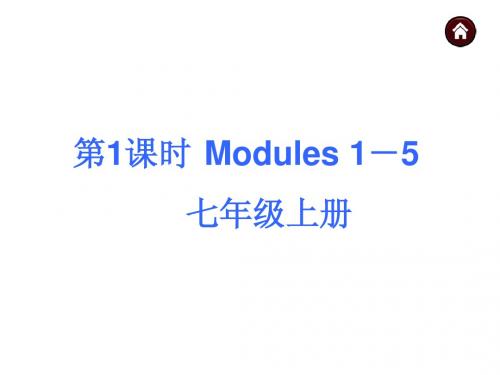 2015广西中考英语复习课件第一部分(七年级上Modules1-5)