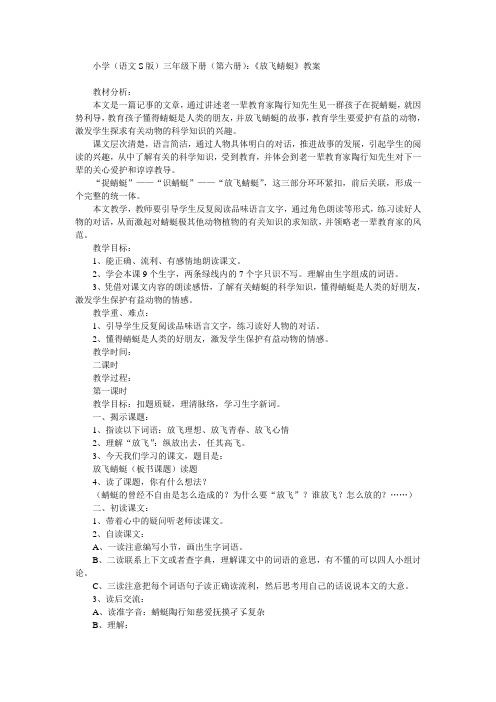 放飞蜻蜓教案 2