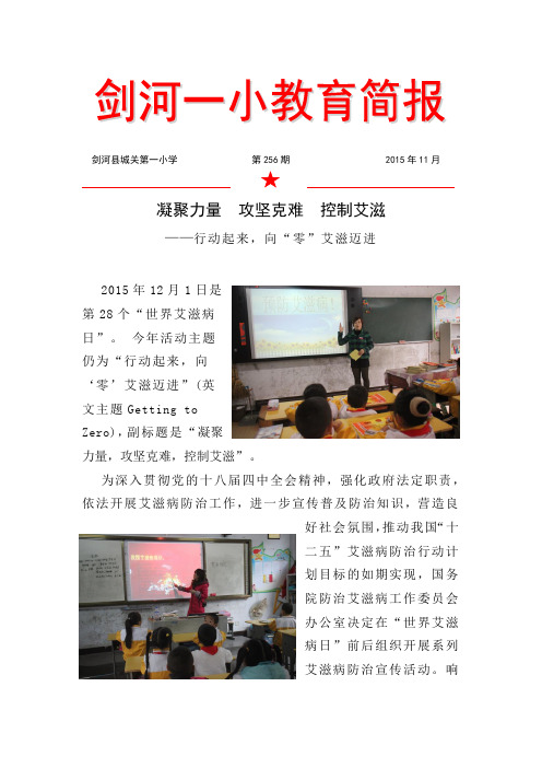 简报第256期：行动起来,向“零”艾滋迈进