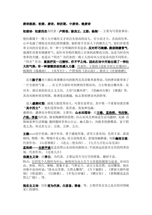 唐宋诗歌流派