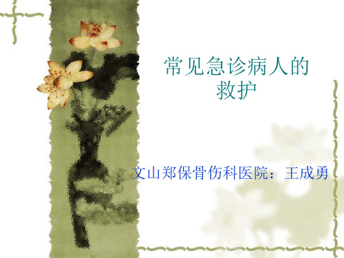 常见急诊病人救护