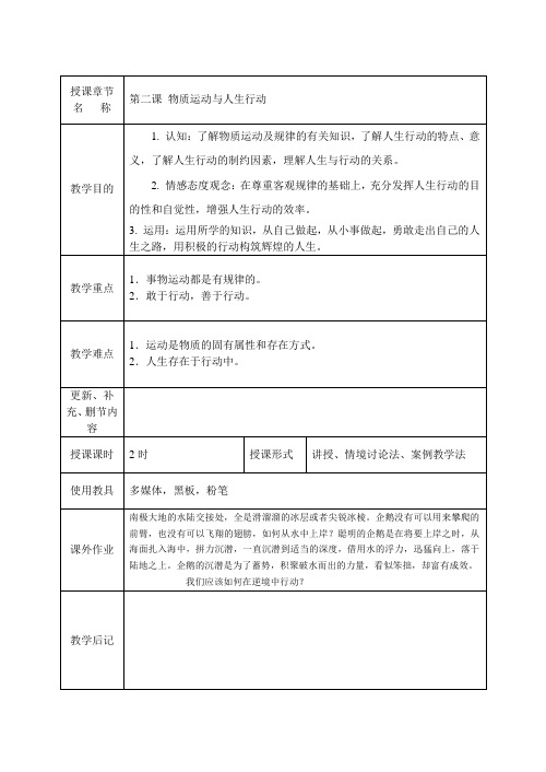 第二课 物质运动与人生行动1