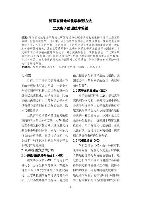 二次离子质谱技术