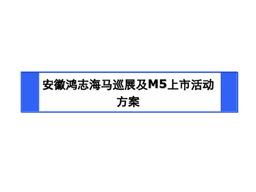 海马汽车县乡巡展及上市会活动方案