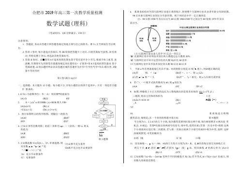 2019年合肥一模考试数学试卷(理)