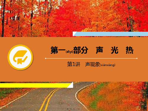 中考物理解读总复习 第一轮 第一部分 声 光 热 第1章 声现象课件