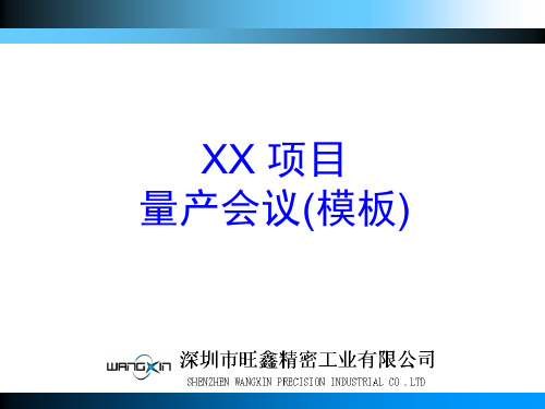 转量产报告 模板
