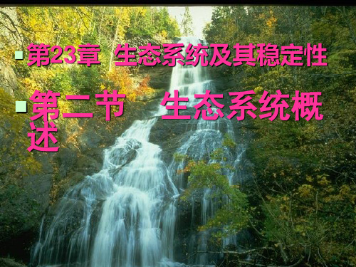 北师大版八下生物 23.2生态系统概述 PPT优选课件