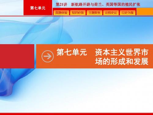 2020版高考历史人教版山东一轮复习课件：  新航路开辟与荷兰、英国等国的殖民扩张