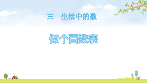 北师大版一年级下册数学《做个百数表》生活中的数精品PPT教学课件 (3)