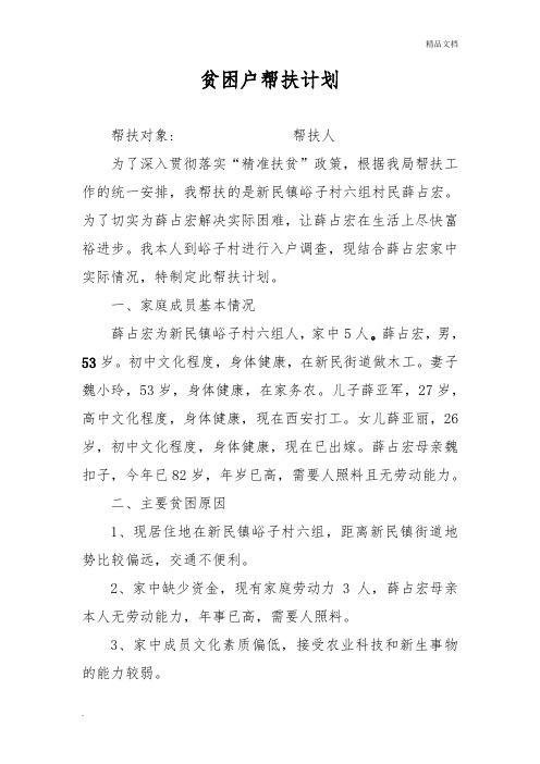 扶贫帮扶计划