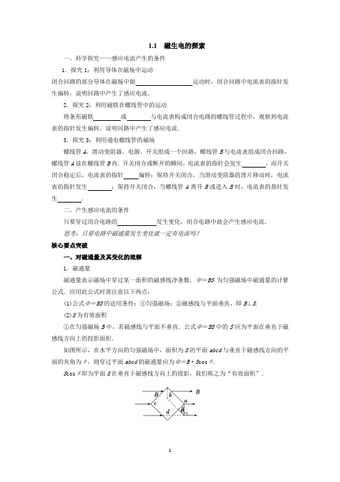 1.1  磁生电的探索