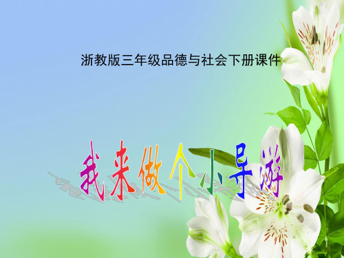 浙教版小学品德与社会三年级下册我来做个小导游PPT课件