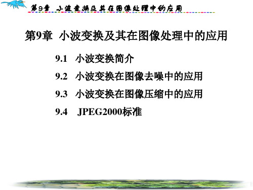 第9章 小波变换(08) 数字图像处理课件