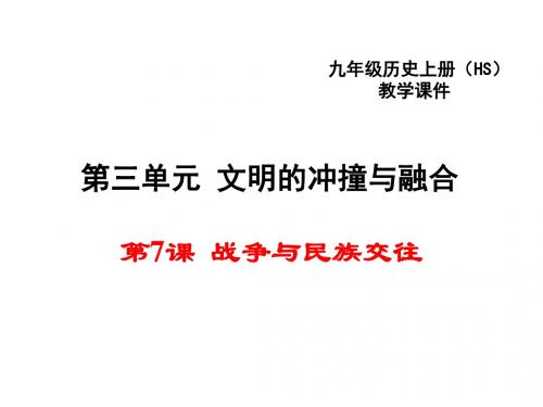 战争与民族交往PPT课件3 华东师大版
