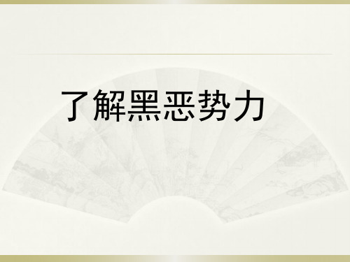 扫黑除恶专项斗争PPT课件