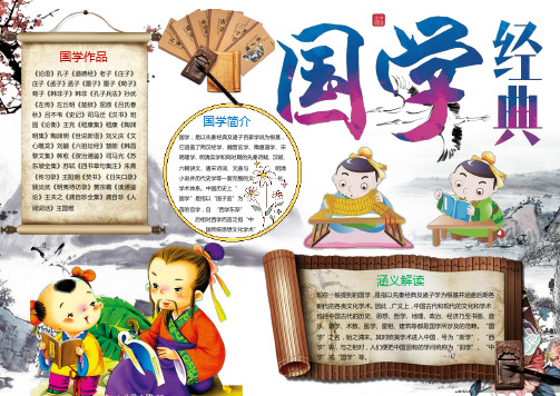 中国风国学经典小报手抄报Word模板