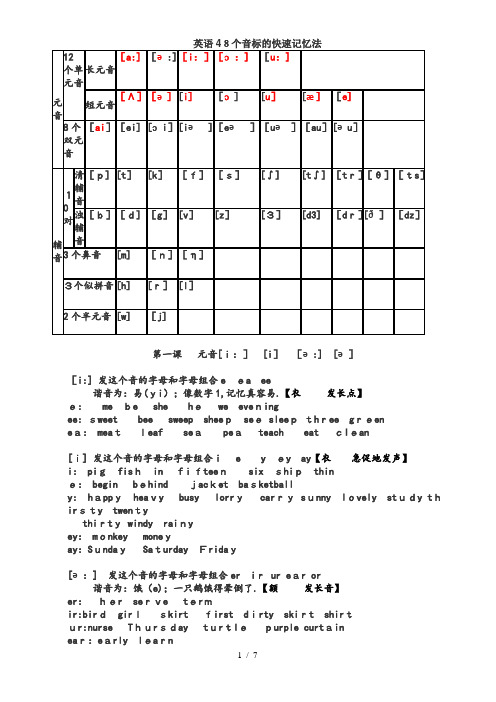 趣味记忆48个音标,超有趣