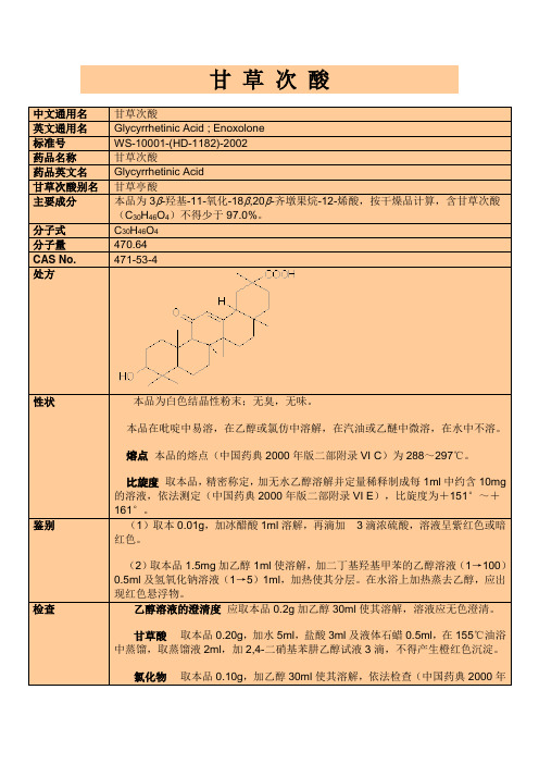甘草次酸滴定实验