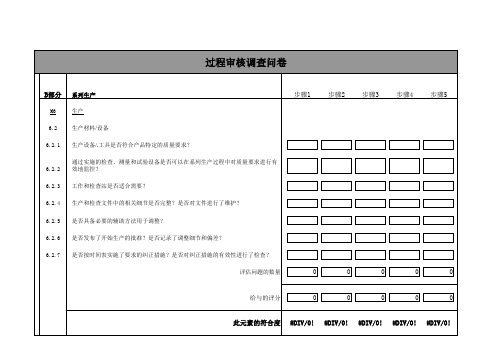 VDA6.3-过程审核报告