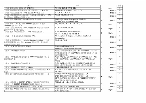 中国电信网络优化认证题库