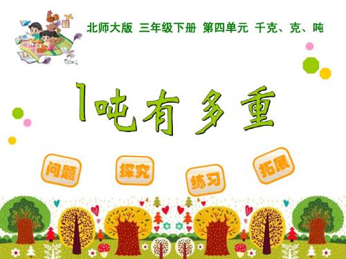 1吨有多重(增加)