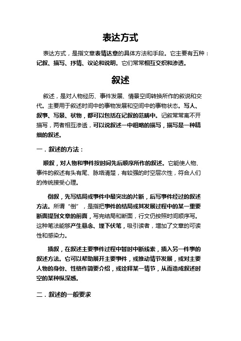 文体知识完整版