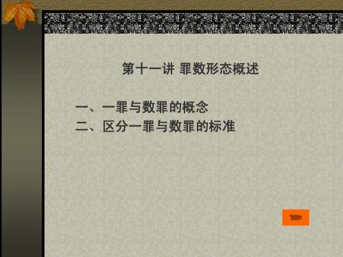 11第十一讲 罪数形态