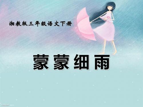 《蒙蒙细雨》PPT精选教学课件2