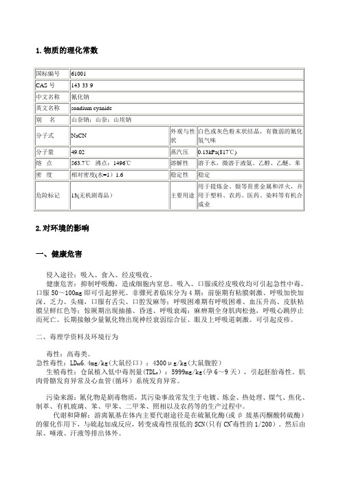 氰化钠,英文名称(cyanide)