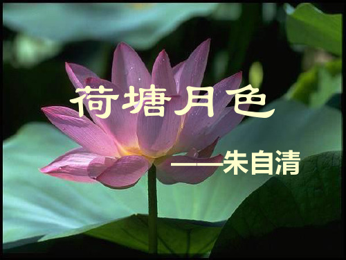 《荷塘月色》朱自清