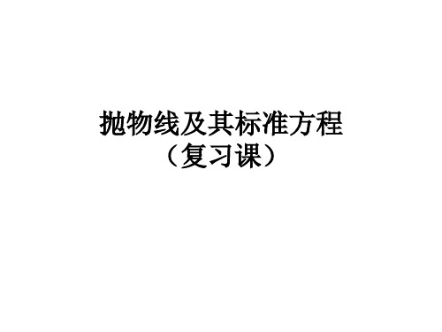 抛物线及其标准方程复习课