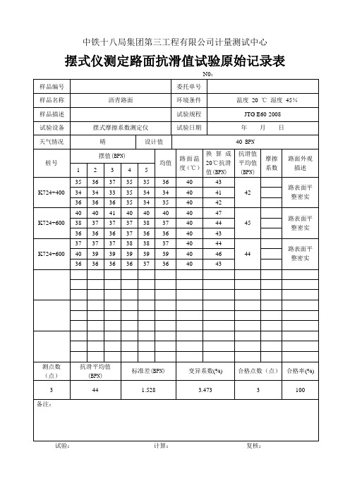 摆式仪测定路面抗滑值试验1