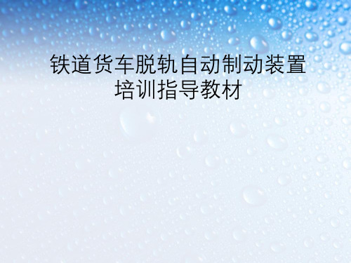 铁道货车脱轨自动制动装置培训指导教材