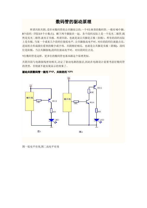 数码管的驱动原理
