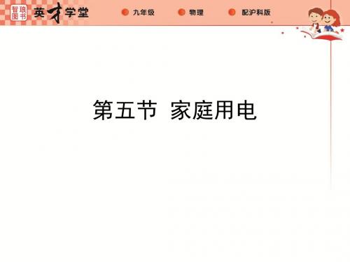 沪科版九年级物理全册课件：15.第五节  家庭用电