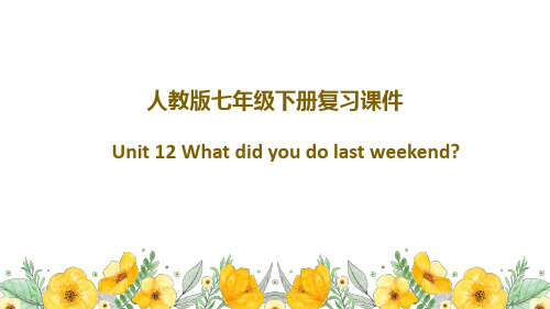 Unit 12 人教版英语七年级下册复习课件(共46张PPT)