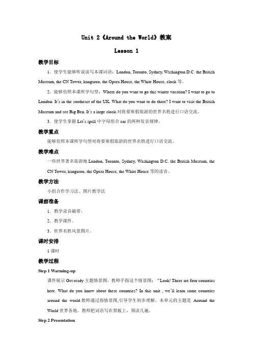 六年级上册英语人教版新起点Unit 2《Around the World》(Lesson 1)01