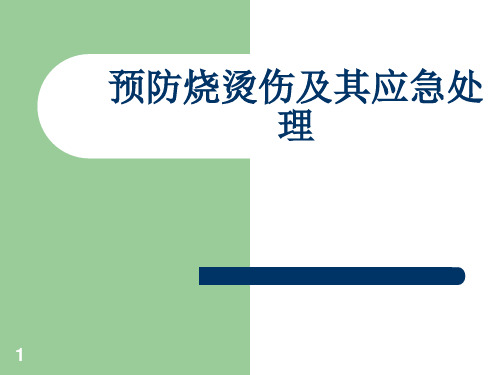 烧烫伤的预防与应急处理ppt课件