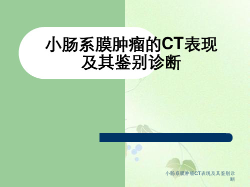 小肠系膜肿瘤CT表现及其鉴别诊断