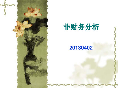 非财务分析