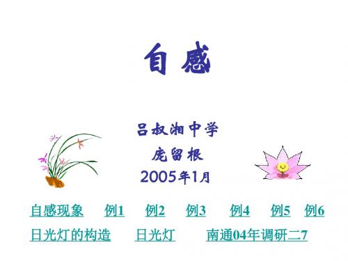 高二物理上学期自感--新人教版(2019年新版)