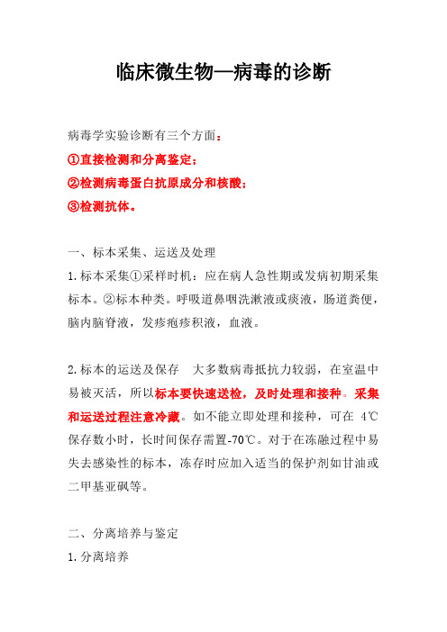 临床微生物—病毒的诊断