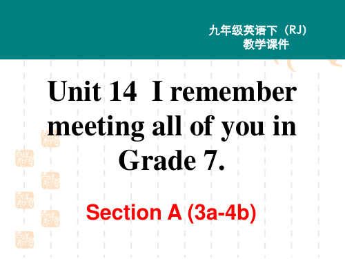 九年级(初三)英语课件  Unit 14 Section A (3a-4c)