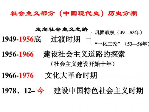 历史：北师大版八年级下册_第一单元_走向社会主义之路复习课件