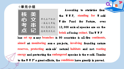 【精选】_高中英语Module6AnimalsinDanger单元小结课件外研版必修5