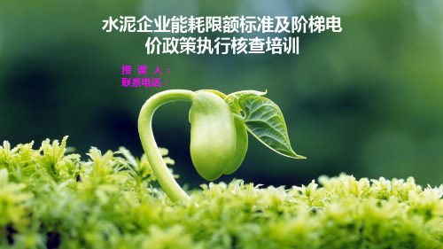 节能监察业务培训课件水泥能耗监察培训