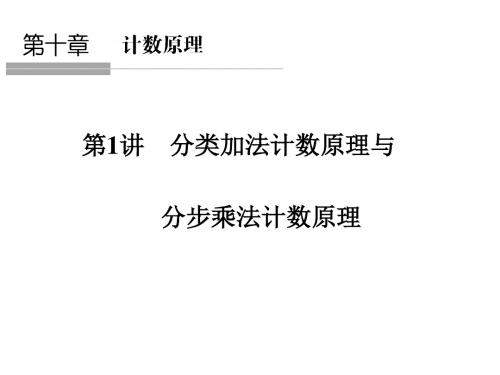 高考数学(浙江版文理通用)一轮复习课件：第十章 计数原理 第1讲