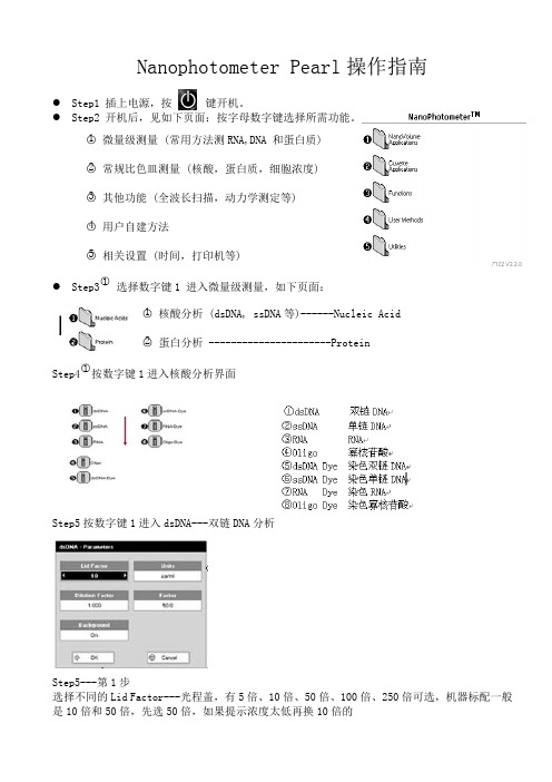Nanophotometer操作指南