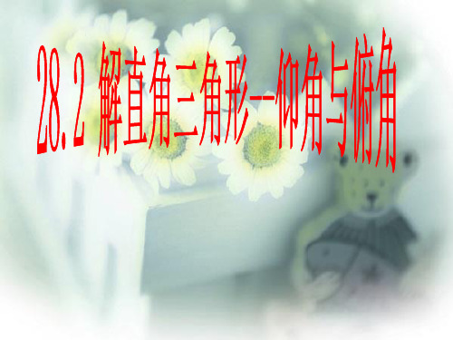 数学九年级下人教新课标28.2解直角三角形(2)(仰角、俯角)课件